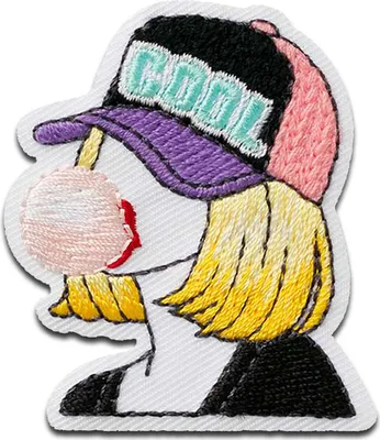 Produktbild von Mono-Quick Girl Cool Mädchen - Aufnäher, Bügelbild, Aufbügler, Applikationen, Patches, Flicken, zum aufbügeln, Größe: 4,8 x 4,14 cm