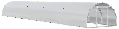 Zdjęcie produktu dla vidaXL Klatka dla kur, srebrna, 1000 x 150 x 100 cm, stal ocynkowana