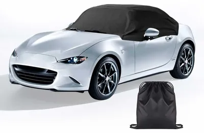 Immagine prodotto di Copertura per auto, modello garage parziale, adatta per Mazda MX-5 ND (2014-2024) - Impermeabile - Traspirante - Protezione UV - Protezione contro la neve - Tessuto Oxford 420D - Include una custodia per il trasporto - Copertura per auto