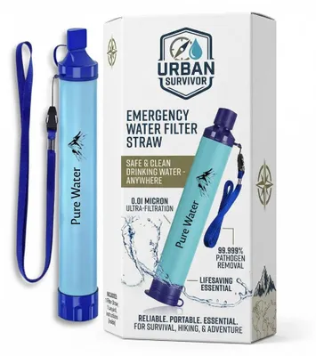 Immagine prodotto di Filtro portatile per l'acqua, con una capacità di 5000 litri, dimensioni 22 cm, realizzato in plastica, ideale per campeggio e viaggi