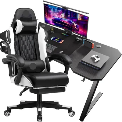 Image de Bureau de jeu - Bureau gaming - Bureau informatique - Table de jeu - Design ergonomique