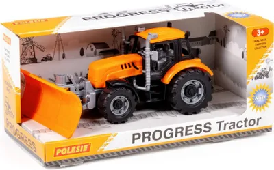 Obrázek produktu pro Polesie 91765 Traktor Progres oranžový s radlicí na sníh