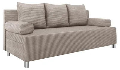 Produktbild von MIRJAN24 Schlafsofa Dover Cord mit Bettkasten und Schlaffunktion, Bettsofa, Couch vom Hersteller (Sofa ohne Polsterhocker, Farbe: Poso 03)