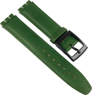 Produktbild von Minott Ersatzband 17mm | Leder grün | Anstoß passend zu Swatch Uhren