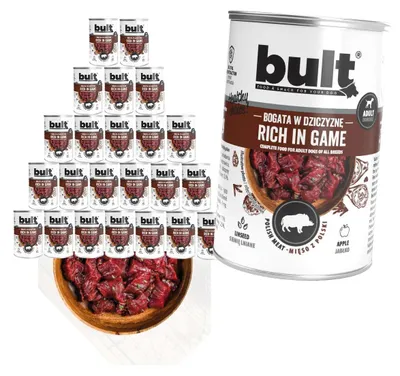 Produktbild von Bult | Feuchte Nahrung für Hunde - 24x400g - 75% Fleischanteil - Natürliche Zutaten - Wild
