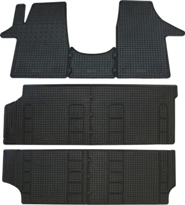 Produktbild von Rigum Gummi Fußmatten Set für VW T5 + VW T6, Mod. Bj. 2003-2019