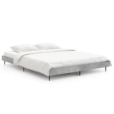 Immagine prodotto di vidaXL Struttura letto grigio cemento 135x190 cm materiale a base di legno