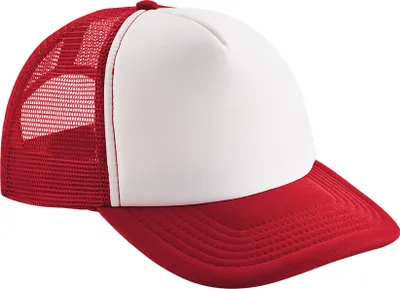 Produktbild von Beechfield - Trucker Cap Snapback für Herren/Damen Uni BC5280 (Einheitsgröße) (Rot/Weiß)