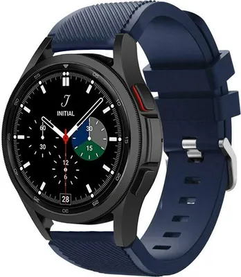 Produktbild von Strap-it Samsung Galaxy Watch 4 Classic 46mm Silikonarmband (Dunkelblau)