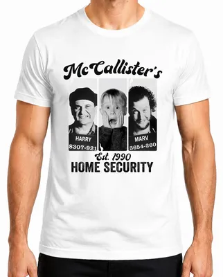 Obrázok produktu pre McCallister's Home Security Harry Marv Kevin - Christmas Xmas Pánske tričko, biele, M