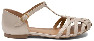Produktbild von Sommerliche Damen Sandalen aus Naturleder in Beige
