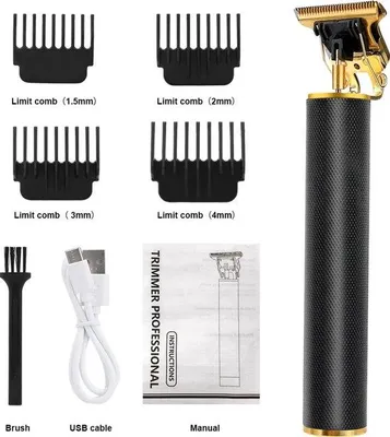 Obrázek produktu pro Profesionální strojky na stříhání vlasů se 4 vyměnitelnými čepelkami a akumulátorem o kapacitě 1200 mAh.