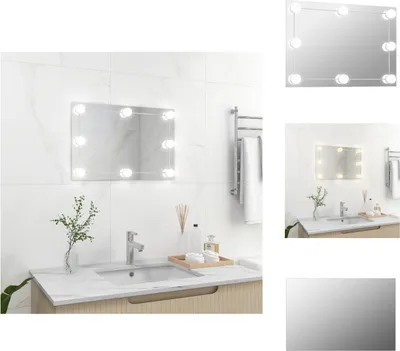 Obrázek produktu pro vidaXL Nástěnné zrcadlo s LED osvětlením Obdélníkové sklo - Zrcadlo