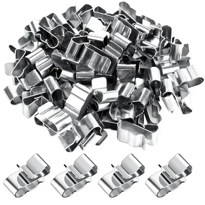 Kabelklemmen 50 Stück, Edelstahl, 22,5 mm, silber
