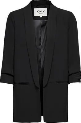 Produktbild von ONLY 15197451, Weiblich, Schwarz, Blazer, Erwachsener, Elasthan, Polyester, 95% Polyester, 5% Elasthan, Futter: 100% Polyester