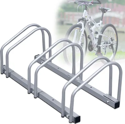 Produktbild von karpal Fahrradständer für 3  Fahrraeder Boden- und Wandmontage Stahl verzinkt  70.5 x 32 x 26 cm