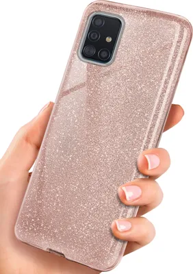 Produktbild von GLITTER-Case für Samsung Galaxy A51, Farbe:Gloss - Rosé