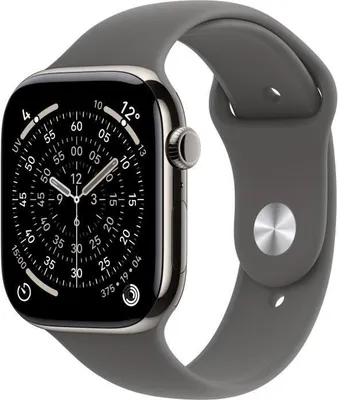 Obrázek produktu pro Apple Watch Series 11 GPS + Cellular, 42 mm, pouzdro z přírodního titanu, sportovní řemínek Stone Grey M/L