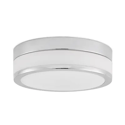 Produktbild von Lindby Deckenlampe Flavi, Ø 28 cm, chrom, Glas, IP44, E27