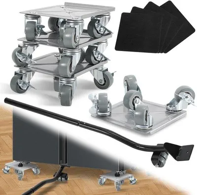 Immagine prodotto di Carrello per mobili robusto fino a 1300 kg - Set di 9 rotelle per mobili con ruote piroettanti - Spostamento di carichi pesanti