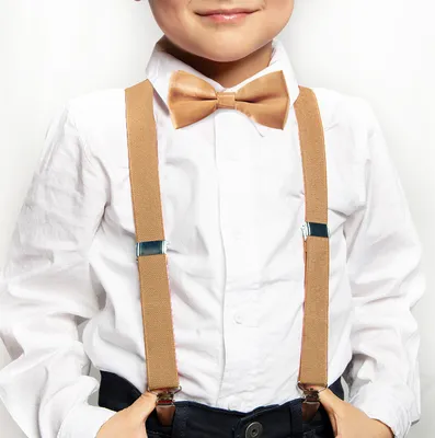 Produktbild von axy Kinder Hosenträger mit Fliege set 1-6 Jahre alt Kinderhosenträger Y-Form Jungen Mädchen