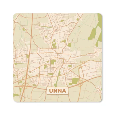 Produktbild von MuchoWow® Mauspad Mousepad Unna - Vintage - Karte - Stadtplan - Grundriss 20x20 cm - Mousepads - Maus Mat - Pad - Mausunterlage - Desk Mat - Bureauartikeln