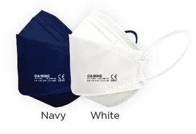 Produktbild von Carine Medizinische Masken Carine FFP2 NR FISCHFORM Masken NAVY BLAU 10 Stk
