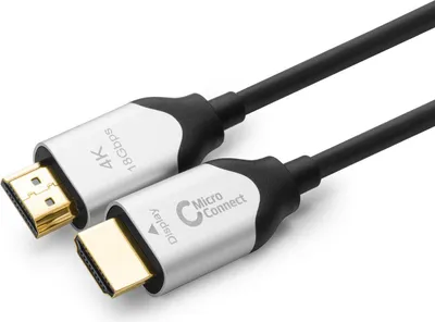 Produktbild von MicroConnect Premium - HDMI-Kabel mit Ethernet - HDMI männlich zu HDMI männlich - 70 m - Hybrid Kupfer/Kohlefaser - Schwarz - HAOC-Kabel (Hybrid Active Optical Cable)