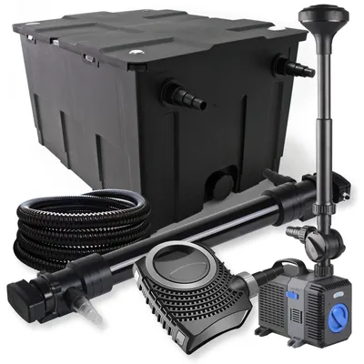 Obrázek produktu pro SunSun kompletní sada: CBF-550 jezírkový filtr do 60000 l, NEO10000 jezírkové čerpadlo 10000l/h 80W, CUV-672 jezírkový odkalovač 72W, 25m jezírková hadice 25 mm, CTP-5003 fontána 5000l/h 30W