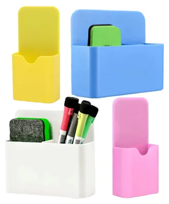 Produktbild von Magnetischer Markerhalter, 4 Stück, für Whiteboard-Stifte, Organizer für Büro, Kühlschrank, Klassenzimmer, Küche
