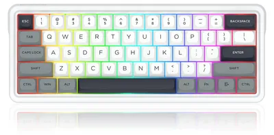 Obrázok produktu pre REDRAGON K730WGP-RGB-PRO Draconic V2, Káblový a bezdrôtový, USB + RF Wireless + Bluetooth, Mechanický spínač kláves, Biela