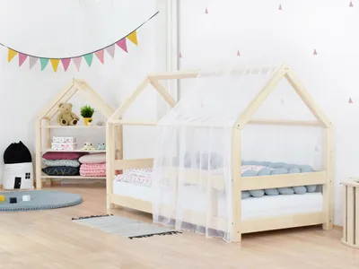 Produktbild von Luftiges Chiffondach für Kinderhausbettwäsche - Weiß - 145x360 cm