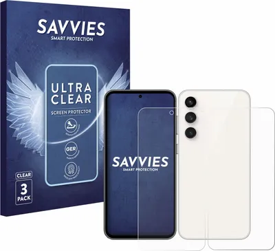 Produktbild von 6x Für Samsung Galaxy S23 FE (Display+Rückseite) Schutzfolie Savvies Displayschutz Display Schutz Folie Klar Transparent