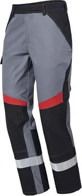 Produktbild von Bundhose PERFORMER heavy grau/schwarz Kontrast rot Gr.52