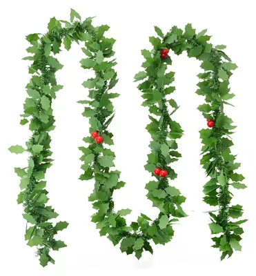 Produktbild von Clayre & Eef Weihnachtsgirlande 200 cm Grün Kunststoff