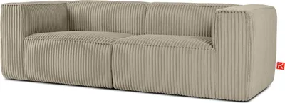 Produktbild von KONSIMO Modernes 3-Sitzer-Sofa "FEROX", beige, Kord-Stoff, MODERN, 246x73x96cm