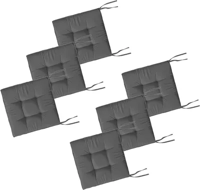 Imagen del producto de Juego de 6 cojines impermeables para sillas de exterior, de 45 x 45 cm