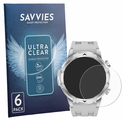 Produktbild von 6x Für FitVigor Smartwatch 1.53" Schutzfolie Savvies Displayschutz Display Schutz Folie Klar Transparent