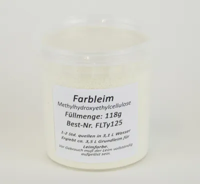 Produktbild von Farbenleim (Methylhydroxyethylcellulose), 118g im Becher