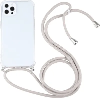Produktbild von König Design Hülle kompatibel mit Apple iPhone 13 Pro Max Kunststoff Handykette Cover - Case Handyhülle Grau