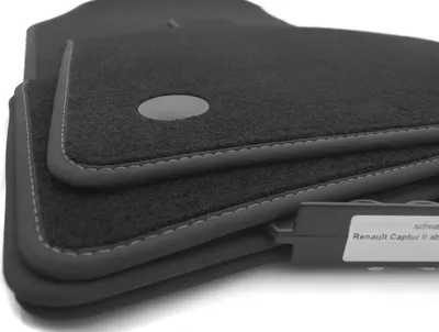 Image de Tapis de sol adaptables sur Renault Captur II Tapis en velours intérieur 4 pièces noir