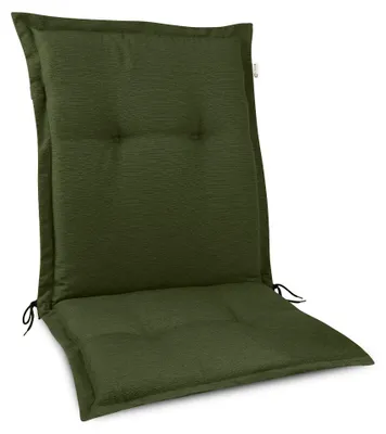 Image de Beautissu Coussin de chaise de jardin haut de gamme à dossier bas 105 x 50 x 7 cm, vert foncé