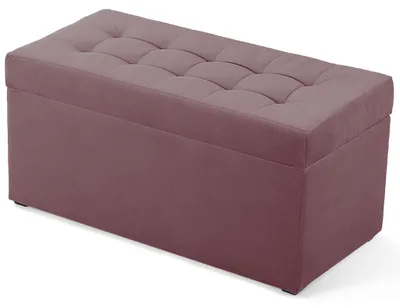 Obrázok produktu pre MG Design, taburetka s úložným priestorom, ružová, 45x90 cm - úložný priestor 100 litrov, nosnosť do 300 kg, matný povrch, ľahko udržiavateľná, vhodná do obývačky a predsiene