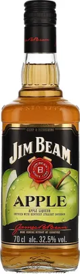 A bottle of Jim Beam Apple Bourbon.