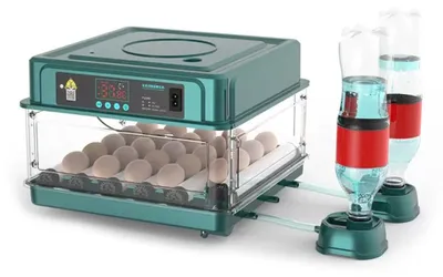 Obrázok produktu pre Brutovacia jednotka – Automatický inkubátor – 24 vajíčok – Automatické otáčanie – Regulácia teploty – Prívod vody – Vhodný pre vajcia slepíc a prepelíc