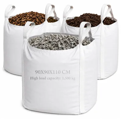 Image de Grand sac de 90x90x110 cm pour les déchets de construction, capacité de charge de 1 500 kg