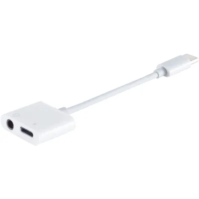 Produktbild von USB Typ C 2 in 1 Adapter 3.5mm Aux Buchse Ladekabel Splitter Audio Kopfhörer