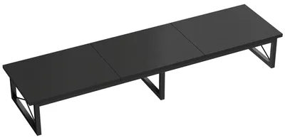 Immagine prodotto di Supporto Monitor da Scrivania 114x30x16,5 cm Rialzo in Legno e Metallo Nero