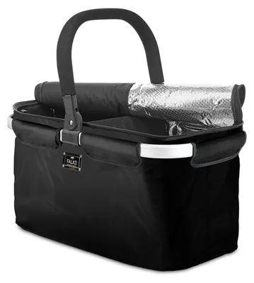 Produktbild von Genius Einkaufskorb Falko in Duo Farben, Einkaufstasche mit Kühlfunktion, Picknickkorb Lunchtasche mit Alu Tragebügel