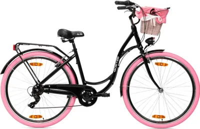 Produktbild von Goetze Mood 28 Zoll City Bike, 18 Zoll Tiefeinsteiger, 7-Gang Shimano Tourney, V-Bremse, LED-Beleuchtung, Komfortsattel, Rattankorb mit Bezug